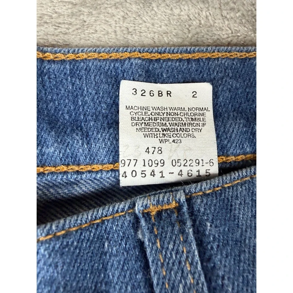 Vtg Levi's Brown Tab Straight Leg Jeans 38x30 Blue Denim Workwear Faded